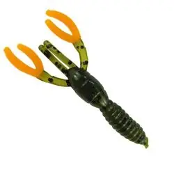 SOUTHERN PRO TACKLE 1.5CC10-07 Crappie Craw Fishing Lure, Orange/Watermelon Lure, 10, Pack