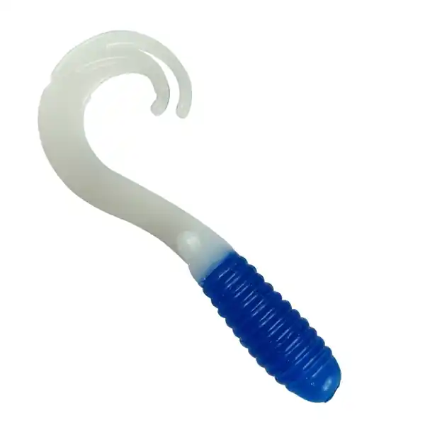 Southern Pro Tackle 2 inch Triple Tip Grub 10 pack Blue/White