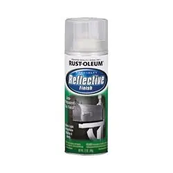 RUST-OLEUM 214944 Reflective Finish Spray Paint, Clear/Semi-Transparent, Reflective, Aerosol Can