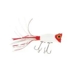 Arbogast Hula Popper G760-01 Fishing Bait, Red/White Bait