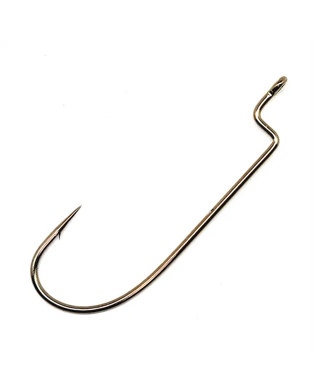 Gamakatsu 07115 Offset Shank Worm Hook, Bronze, 5, Pack