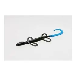 Zoom 002-124 Fishing Bait, Soft Bait, Lizard, Plastic, Black/Blue Bait, 9, Pack