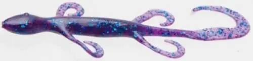 Zoom 002-003 Fishing Bait, Soft Bait, Lizard, Plastic, Electric Blue Bait, 9, Pack