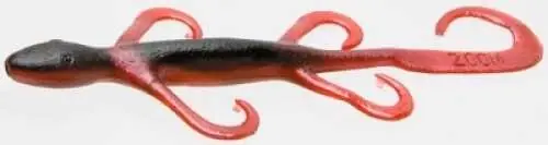 Zoom 002-029 Fishing Bait, Soft Bait, Lizard, Plastic, Red Shad Bait, 9, Pack