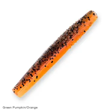 Z-MAN Finesse TRD TRD275-47PK8 Stickbait, Soft Bait, Worm, Green Pumpkin/Orange Bait, 8, Pack
