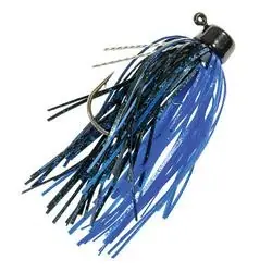 Z-MAN SHROOMZ MFJ316-01PK2 Micro Finesse Jig, Largemouth, Smallmouth, Spotted Bass, Silicone, Black/Blue Bait, 2