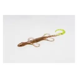 Zoom 002-015 Fishing Lure, Lizard, Plastic, Pumpkin Chartreuse Lure