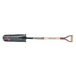 RAZOR-BACK 2597400 Drain Spade, 5-3/4 in W Blade, Steel Blade, Wood Handle, D-Shaped Handle, 30 in L Handle