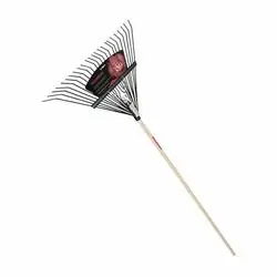 RAZOR-BACK 2911200 Leaf Rake, Steel Tine, 24 -Tine, Hardwood Handle, 54 in L Handle