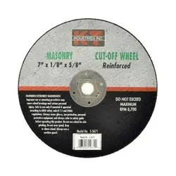 K-T INDUSTRIES 5-5671 Cut-Off Wheel, 7 in Dia, 1/8 in Thick, 5/8 in Arbor