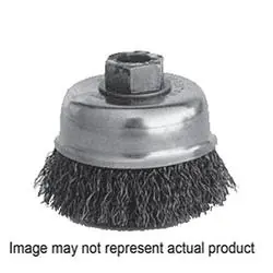 K-T INDUSTRIES 5-3155 Wire Cup Brush, 5 in Dia, 5/8-11 Arbor/Shank, Crimped Bristle
