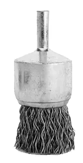 K-T INDUSTRIES 5-3363 Wire End Brush, 3/4 in Dia, 1/4 in Arbor/Shank, Crimped Bristle