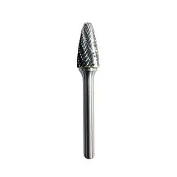 K-T INDUSTRIES 5-8478 Double Cut Bur, 1/4 in Dia Shank, Carbide, Tree Flute