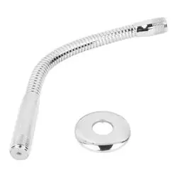 Exquisite 520 2480CP Flexible Memory Shower Arm with Flange, 1/2 in Connection, IPS, 11 in L, Steel, Chrome