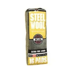Homax 106601-06 Steel Wool Pad, 000 Grit, Extra Fine, Gray