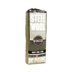 Homax 106602-06 Steel Wool Pad, 00 Grit, Very Fine, Gray