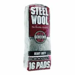 Homax 106607-06 Steel Wool Pad, 4 Grit, Extra Coarse, Gray
