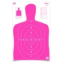 BIRCHWOOD CASEY EZE-SCORER BC-37039 Silhouette Target, Paper, Pink, 5, Pack