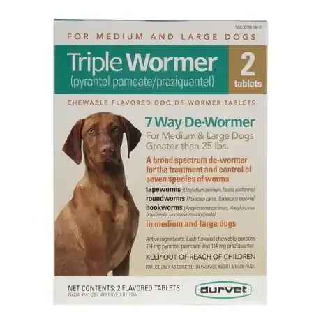 Durvet 011-17703 Triple Wormer, Solid, 2 Tablet Package