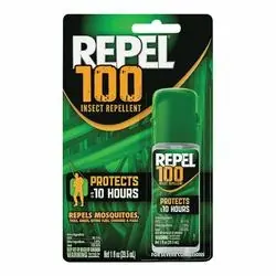REPEL 7384159 Insect Repellent, 1 fl-oz, Bottle, Liquid, Light Yellow, Deet