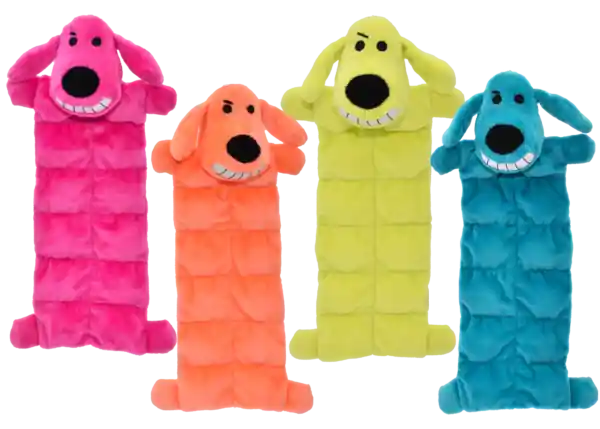 multipet 12" Loofa Mat Squeaker Dog Toy - Assorted Colors