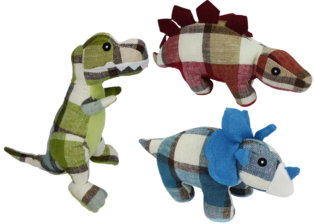 multipet Plaidosaurus Dog Toy - Assorted Styles & Colors