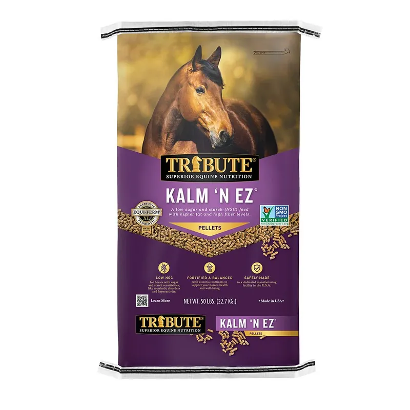Kalmbach Tribute Non-GMO Kalm ‘N EZ® Pellet Horse Feed 50lbs