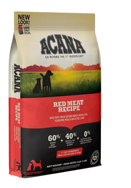 Acana Red Meat Recipe Recipe Dry Dog Food 25lbs