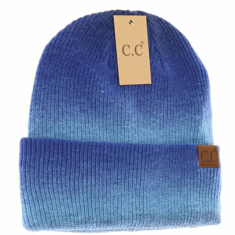 C.C Beanie Unisex Ombre Cuffed C.C Beanie HAT2076 Indigo Multi