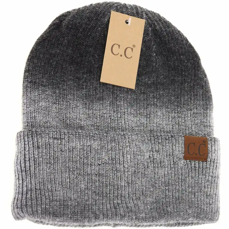 C.C Beanie Unisex Ombre Cuffed C.C Beanie HAT2076 Black Multi