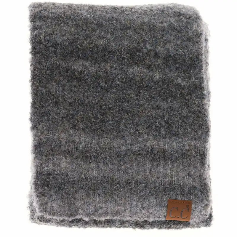C.C. Beanie Women‘s Multi-colored Mohair Oblong C.C Scarf SF2082 Black Mix