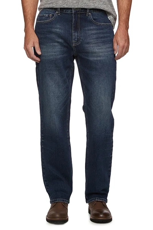 Threadgrit Men‘s Calvin Relaxed Straight Jean Medium Wash