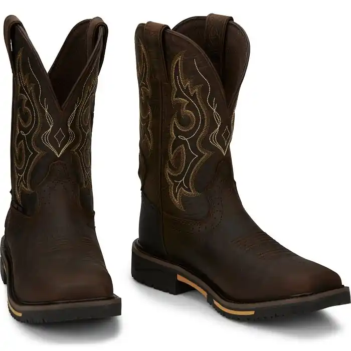 Justin Men‘s Joist 11" Composite Toe Waterproof Work Boot Brown