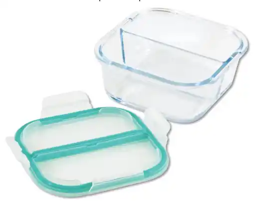 Flip N‘ Fresh Food Storage Containers 27oz Square 2-Compartment GFS-127-2S-2LP