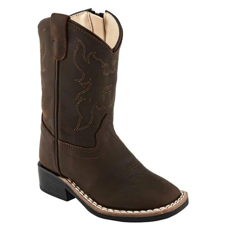 Old West Jama Corporation Boys Toddler Boot Dark Brown BSI1904