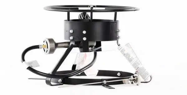King Kooker 12″ Bolt Together Portable Propane Cooker with Flat Top
