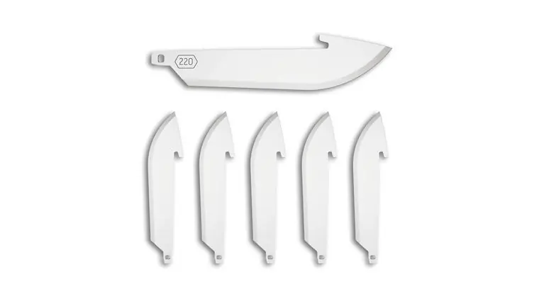 Outdoor Edge 2.2" RazorSafe Pack of 6 Replacement Drop Point Blades - RR22-6C
