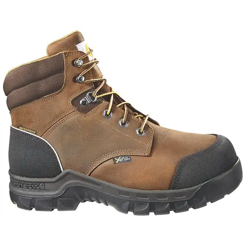 Carhartt Men‘s CMF6720 Rugged Flex Waterproof Met Guard 6" Composite Toe Work Boot - Dark Brown