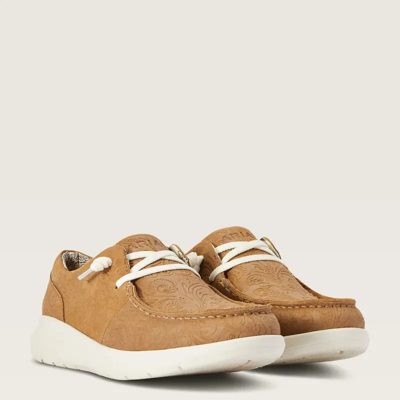 Ariat Women‘s Hilo Tan Floral Emboss Casual Shoe