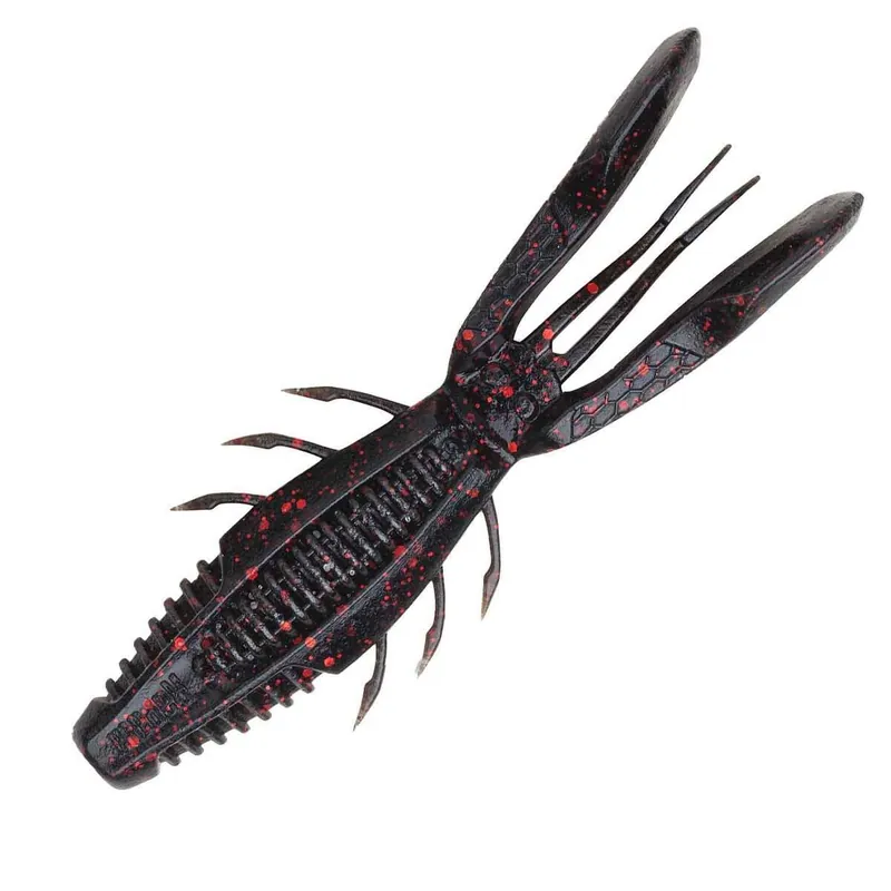 Crush City Bronco Bug Craw Bait - Black/Blue Flake, 4in