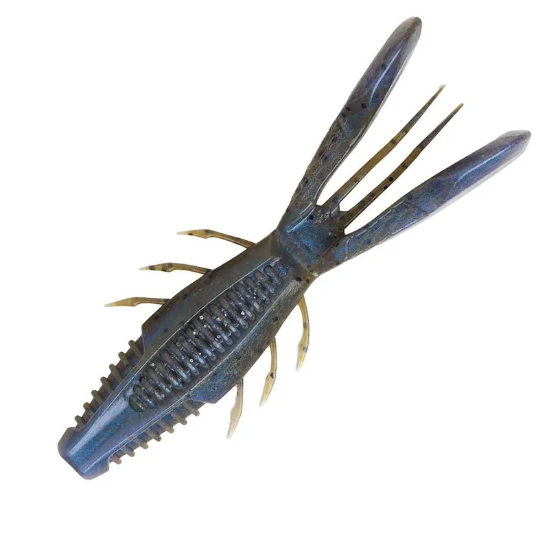 Crush City Bronco Bug Craw Bait - Green Pumpkin/Blue Pearl, 4in