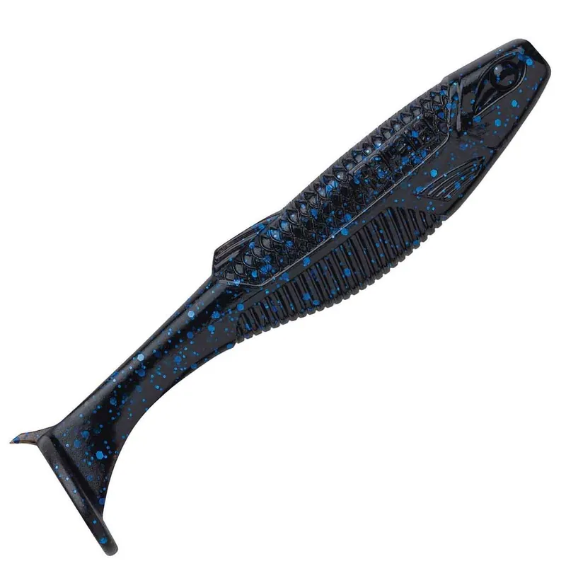 Crush City Mayor Soft Swimbaits - Black/Blue Flake, 3in