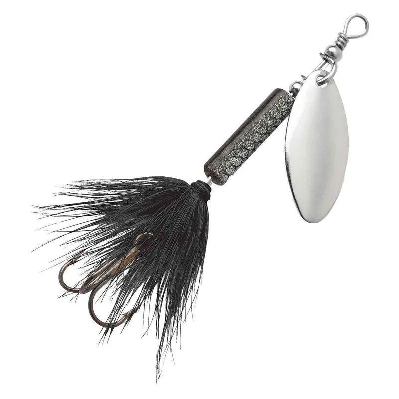 Blue Fox Whip Tail Deep Runner Inline Spinner - Black, 1/16oz, Size 0