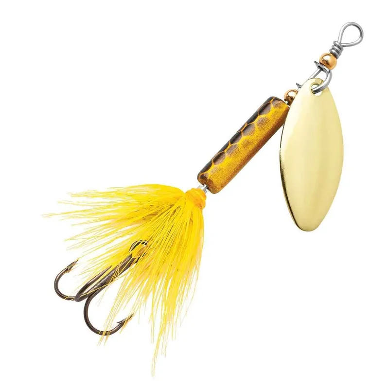Blue Fox Whip Tail Deep Runner Inline Spinner - Gold, 1/16oz, Size 0