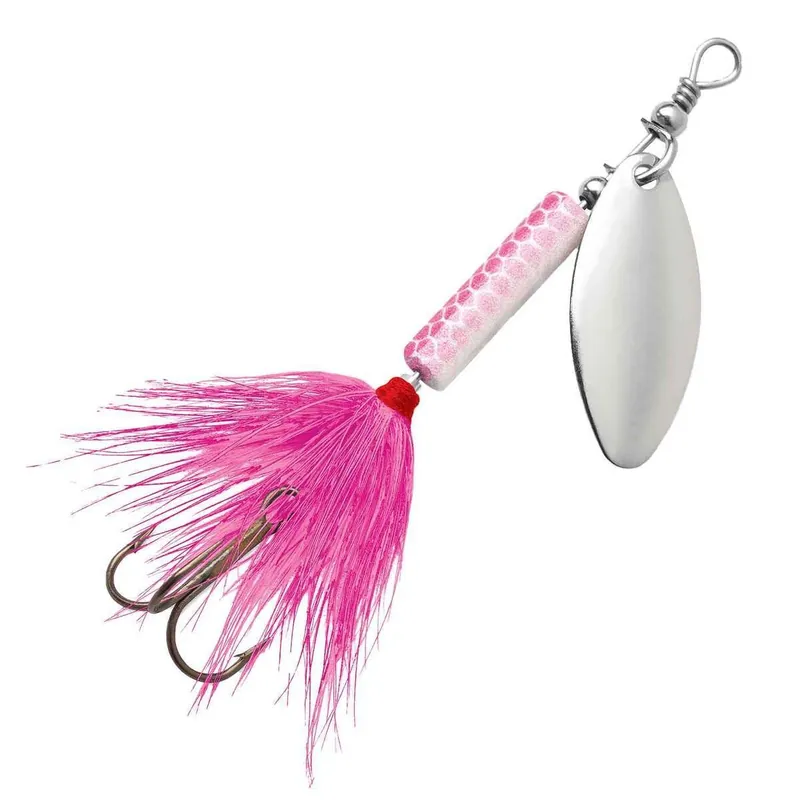 Blue Fox Whip Tail Deep Runner Inline Spinner - Pink/White, 1/8oz, Size 1