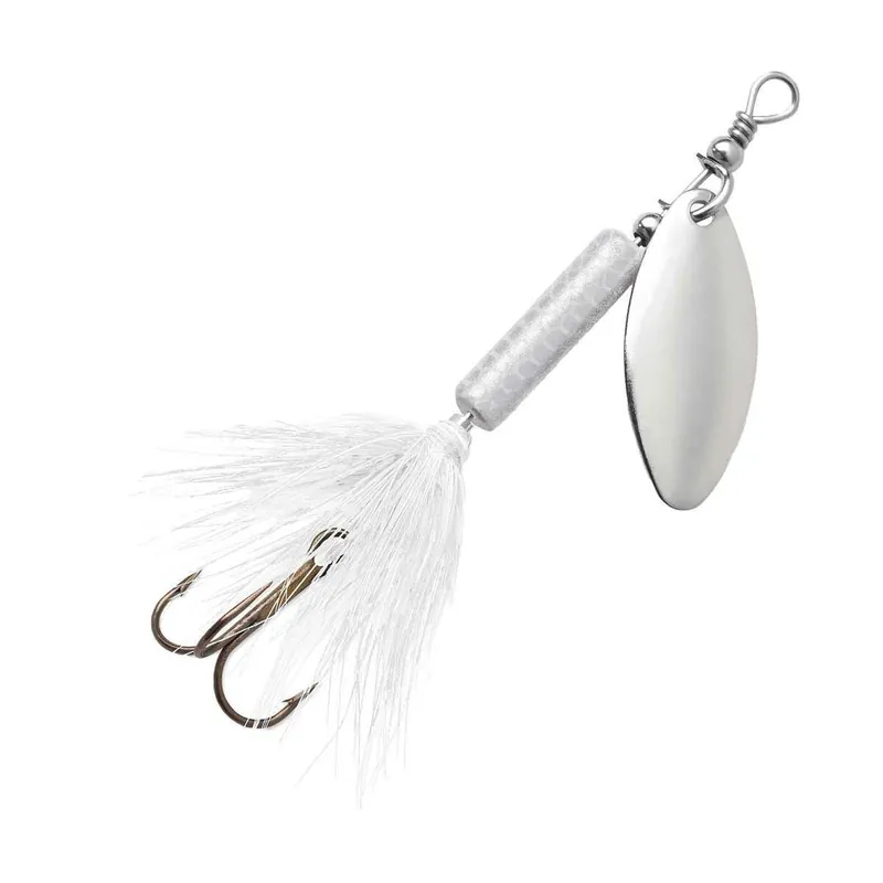 Blue Fox Whip Tail Deep Runner Inline Spinner - White, 1/16oz Size 0