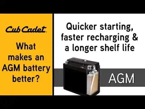 Cub Cadet 12-Volt Absorbent Glass Mat (AGM) Battery - 210 CCA