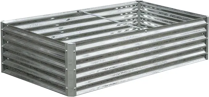 Arrow Sheds GrowIT Galvanized Steel Raised Flower and Plant Bed 70" x 36" x 17"
