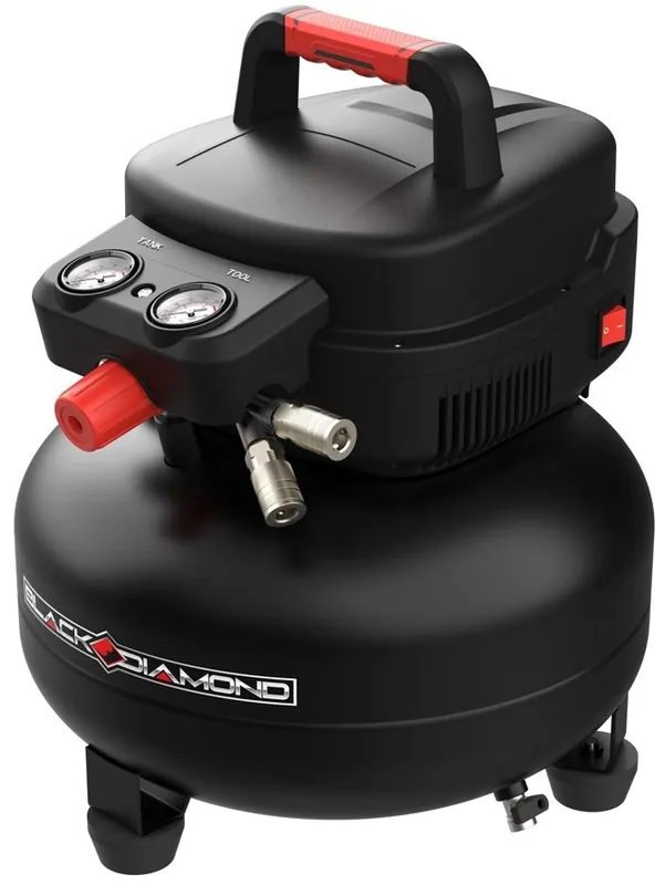 Black Diamond 1.0 HP Pancake Air Compressor, 6 gal