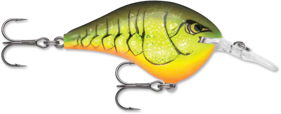 Rapala Dives-To Series CHARTREUSE ROOTBEER CRAWDAD 04